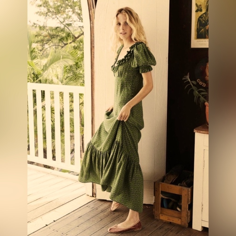 ISO DÔEN Olive Dress in Green Martha’s Vineyard, XS!